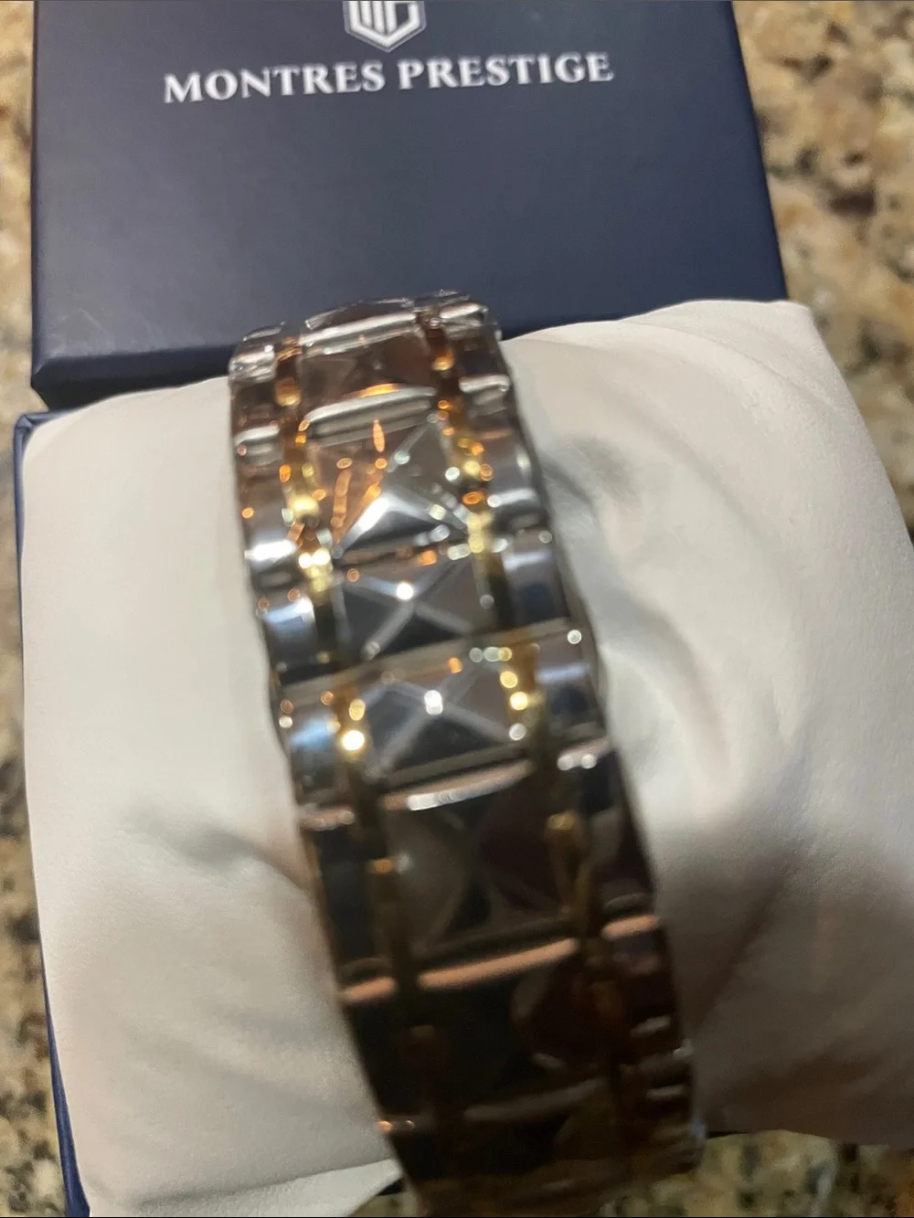 Montres Prestige Men's Two Tone Dress Watch